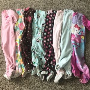 2t footie pajama lot